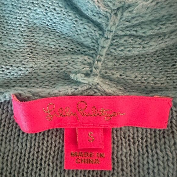 Lilly Pulitzer Soft Blue Edita, Open Front Knit Sweater. - Picture 2 of 7